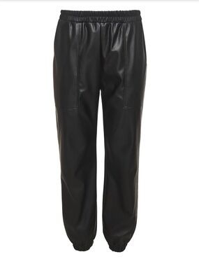 Gold Hawk Faux Leather Joggers Sz M NWT